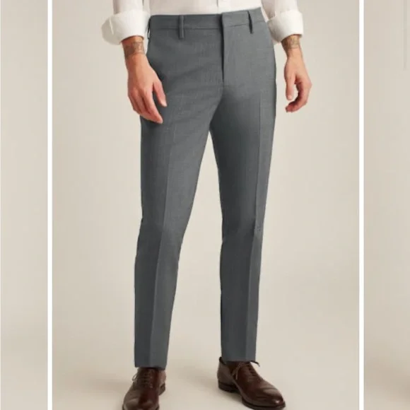 Bonobos Italian Marzotto Wool Athletic Cut Dress Pants 38 x 32 Gray EUC B16-6